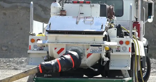 backend of concrete truck